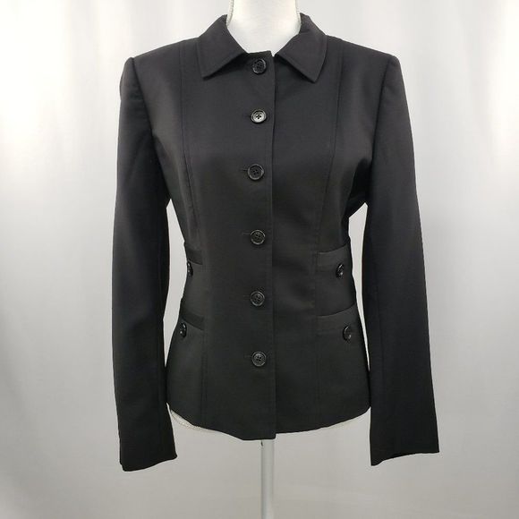 Brooks Brothers Jackets & Blazers - Brooks Brothers Wool Blazer Jacket Italian Black Buttoned Pockets Cuffs Lined 10